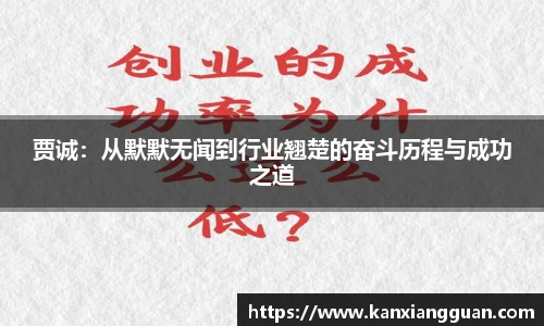 贾诚：从默默无闻到行业翘楚的奋斗历程与成功之道